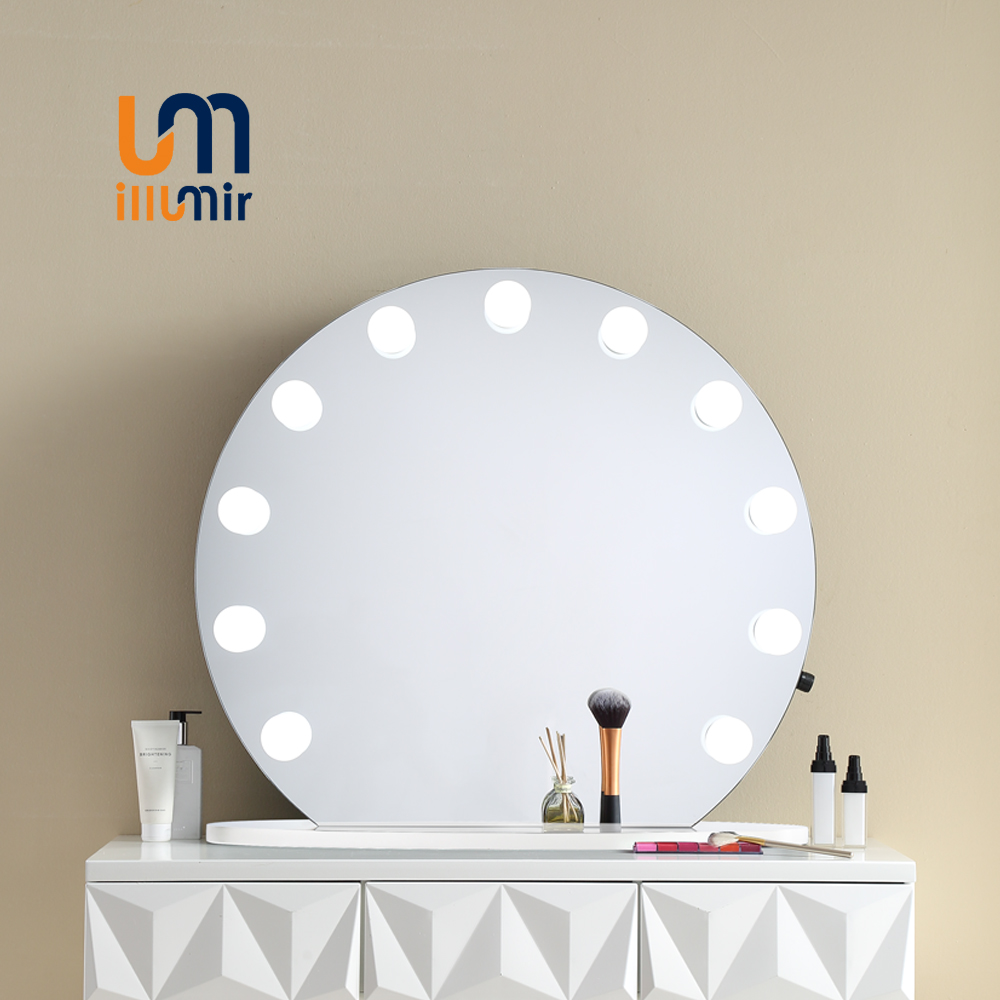 Hollywood Mirror 1004-01 - 50-80cm, Aluminum/Wood, Dimmable, 3000K-6000K