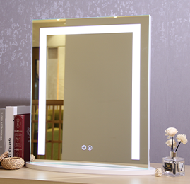 Ergonomic Makeup Mirror YL1001-04 - Aluminum Frame - Dimmable LED Lights