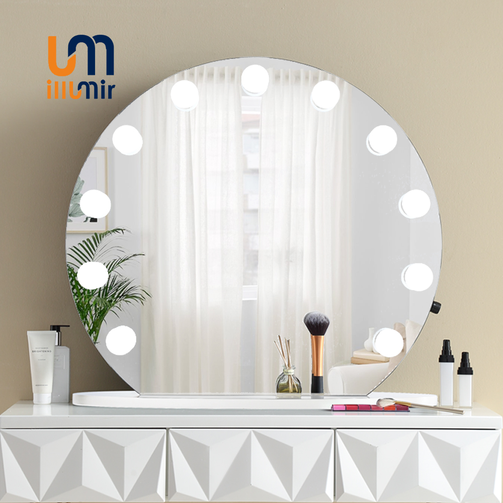 Hollywood Mirror 1004-01 - 50-80cm, Aluminum/Wood, Dimmable, 3000K-6000K
