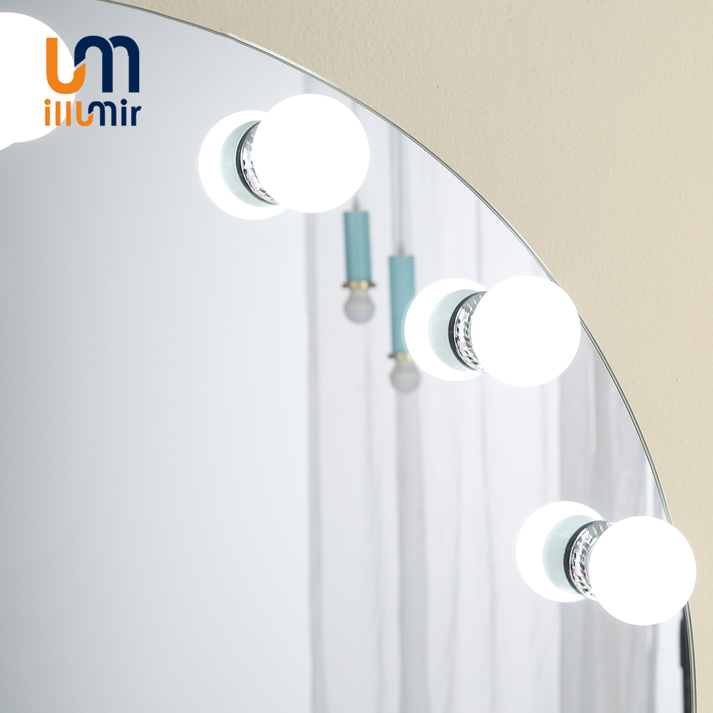 Hollywood Mirror 1004-01 - 50-80cm, Aluminum/Wood, Dimmable, 3000K-6000K