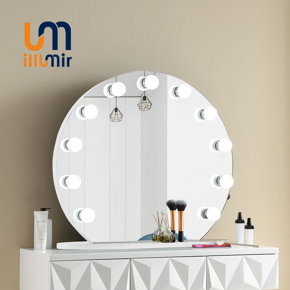 Hollywood Mirror 1004-01 - 50-80cm, Aluminum/Wood, Dimmable, 3000K-6000K